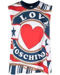 Love Moschino - Heart Logo-Print Tank Top - Lyst