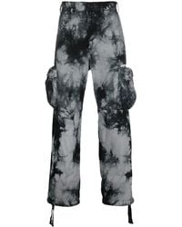 Off-White c/o Virgil Abloh - Bounce Tie Dye Cargo Pants Grey - Lyst
