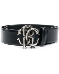 Roberto Cavalli - Snake Logo-buckle Belt - Lyst