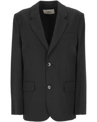 Ami Paris - Two-Button Padded-Shoulder Blazer - Lyst