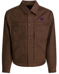 Needles - Cropped Structured Jacket With Classic Collar - Lyst