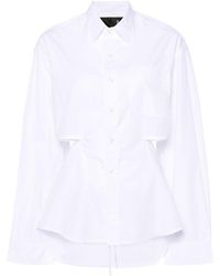 R13 - Cut-out Cotton Shirt - Lyst