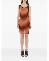 Givenchy - Semi-Sheer Striped Mini Dress - Lyst