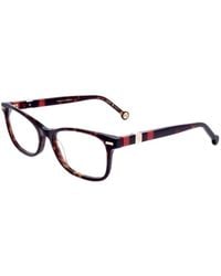Carolina Herrera - Tortoiseshell-Effect Rectangle-Frame Glasses - Lyst