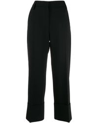 Valentino Garavani - Pleated Cropped Trousers - Lyst