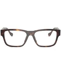 Versace - Medusa Greca Rectangle-Frame Glasses - Lyst