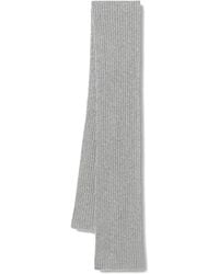 KARL LAGERFELD - Ribbed-Knit Logo-Patch Scarf - Lyst