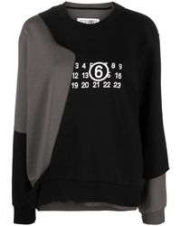 MM6 by Maison Martin Margiela - アシンメトリー ロゴ スウェットシャツ - Lyst