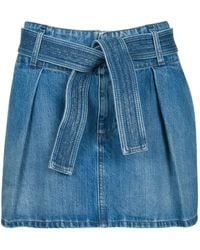 Givenchy - Pleated Belted Mini Skirt - Lyst