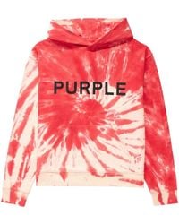 Purple Brand - Logo-Print Tie-Dye Hoodie - Lyst