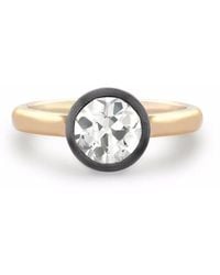 Pragnell - Anillo Legacy en oro rosa y blanco ennegrecido de 18 ct con diamantes - Lyst