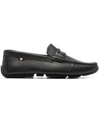 Bally - Grained-texture Leather Loafers - Lyst