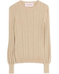 Valentino Garavani - Lattice-Knit Pullover - Lyst