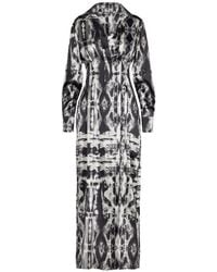 Tessitura - Faces Silk Maxi Dress - Lyst