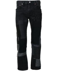 Junya Watanabe - Patchwork-Design Cropped Jeans - Lyst