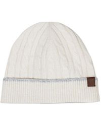 Eleventy - Cable-Knit Cashmere Beanie Hat - Lyst