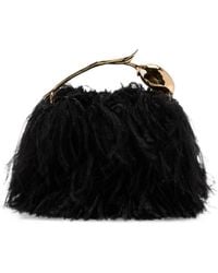 Erdem - Mini Bloom Ostrich-Feather Tote Bag - Lyst