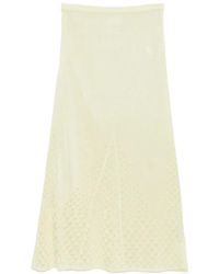 Paris Georgia Basics - Amelia Openwork Midi Skirt - Lyst