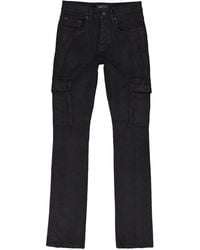 Purple Brand - P004 Resin Cargo Flare Jeans Met Print - Lyst