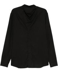 Rick Owens - High-Neck Long-Sleeve Shirt - Lyst