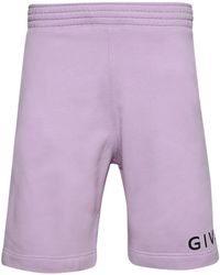 Givenchy - Logo-Print Cotton Shorts - Lyst