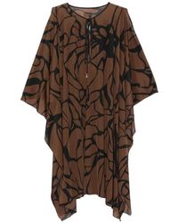 Fisico - Abstract-Print Cold-Shoulder Mini Dress - Lyst