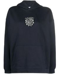 Ganni - Isoli Flower Organic Cotton Hoodie - Lyst