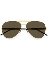 Gucci - Double-Bridge Pilot-Frame Sunglasses - Lyst