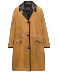 Prada - Suede Coat - Lyst