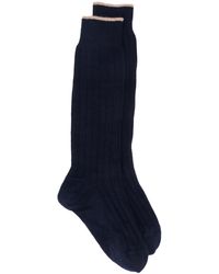Brunello Cucinelli - Geribbelde Sokken - Lyst