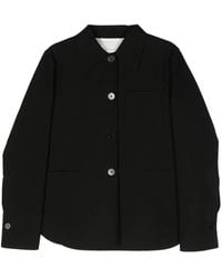 Jil Sander - Hemd Mit Spitzem Kragen - Lyst