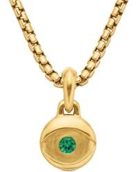David Yurman - 18Kt Evil Eye Emerald Amulet (14.5Mm) - Lyst