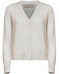 Blanca Vita - V-Neck Button-Up Cardigan - Lyst