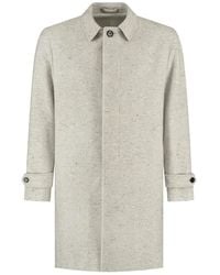 Lardini - Abrigo Con Motivo De Espiga - Lyst