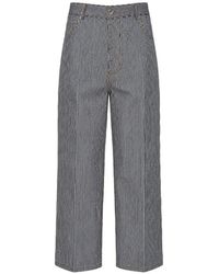 Ami Paris - Striped-Pattern Jeans - Lyst