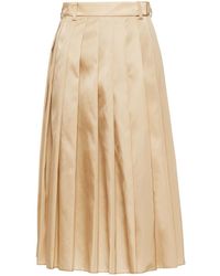 Prada - Re-nylon Pleated Midi Skirt - Lyst