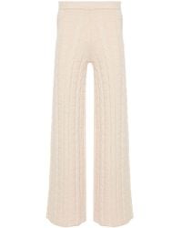 Acne Studios - Cable-knit Flared Trousers - Lyst