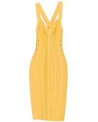 Elisabetta Franchi - Bandage-Effect Buckle-Detail Midi Dress - Lyst