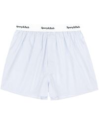 Sporty & Rich - Gestreifte Shorts mit mittlerer Taille - Lyst