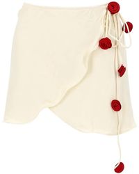 LaRevêche - Bouquet Floral-Appliqué Skirt - Lyst