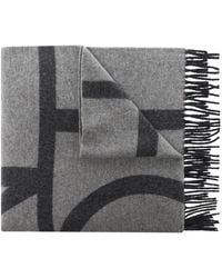 TOTEME - Monogram Jacquard Wollen Sjaal - Lyst