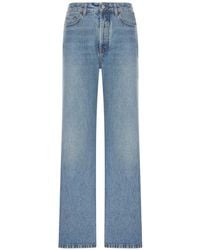 Miu Miu - Logo-Embroidered Straight-Leg Jeans - Lyst