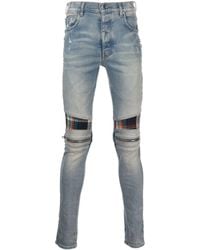 Amiri - Mid-rise Contrasting-panel Skinny Jeans - Lyst