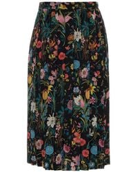 Gucci - Falda Midi Con Estampado Floral - Lyst
