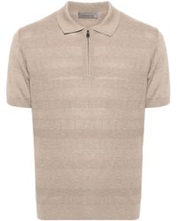Corneliani - Ribbed-Knit Polo Shirt - Lyst