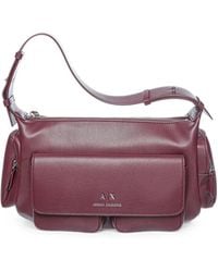 ARMANI EXCHANGE - Grand Sac Porté Épaule À Plaque Logo - Lyst