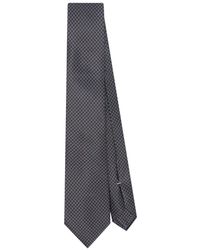 Canali - Geometric-Pattern Silk Tie - Lyst