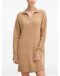 Polo Ralph Lauren - Abito Midi Con Scollo A V - Lyst