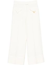 Valentino Garavani - Crepe Couture Trousers - Lyst
