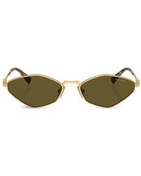 Miu Miu - Geometric Frame Regard Sunglasses - Lyst